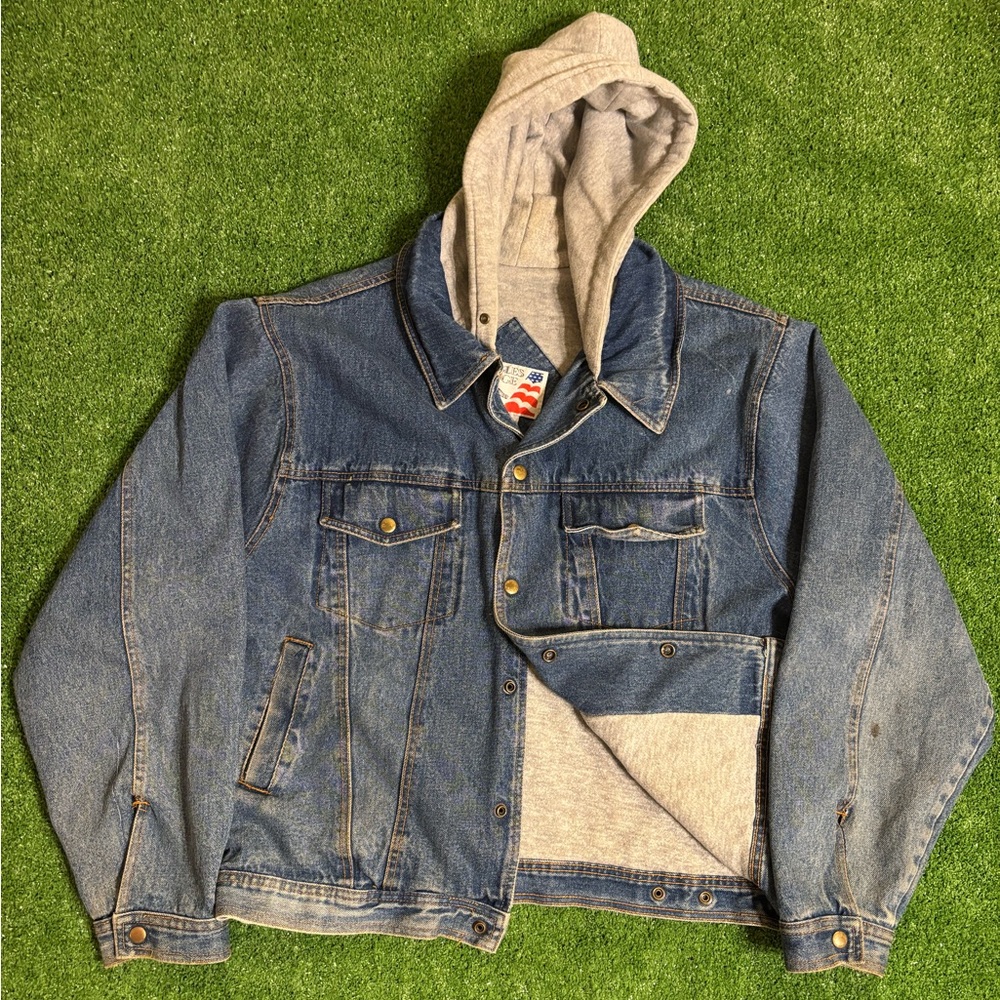 Vintage Eagle Ridge Hooded Denim Jacket